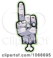 Clipart Zombie Hand Pointing Up Royalty Free Vector Illustration