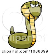 Clipart Grumpy Cobra Snake Royalty Free Vector Illustration