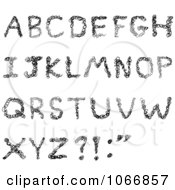Poster, Art Print Of Black Scribbled Capital Letters
