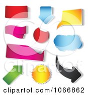 Poster, Art Print Of Colorful Stickers In Different Shapes