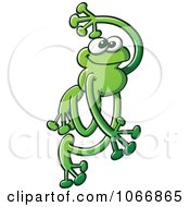 Clipart Flimsy Green Frog Royalty Free Vector Illustration