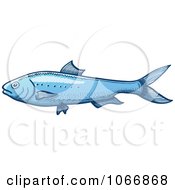 Clipart Blue Sardina Fish Royalty Free Vector Illustration