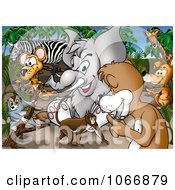 Poster, Art Print Of Crowd Of Safari Animals