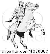 Clipart Alex The Great On A Rearing Horse Royalty Free Vector Illustration