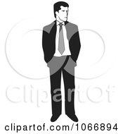 Clipart Businessman In A Suit Royalty Free Vector Illustration