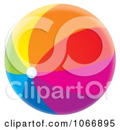 Clipart Colorful Beach Ball Royalty Free Illustration