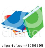 Clipart Three Colorful Books Royalty Free Illustration