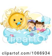 Poster, Art Print Of Stick Kids And Sun Eating Ice Cream