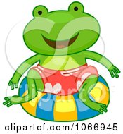 Poster, Art Print Of Frog On An Inner Tube