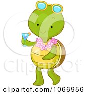 Poster, Art Print Of Summer Tortoise Carrying A Beverage