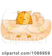Poster, Art Print Of Cat Buried In The Sand