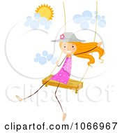 Poster, Art Print Of Stick Girl Swinging