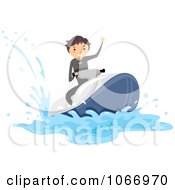 Poster, Art Print Of Stick Boy Riding A Waverunner