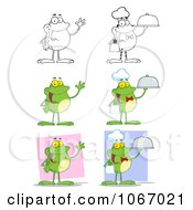 Poster, Art Print Of Waving And Chef Frogs