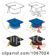Poster, Art Print Of Graduation Caps