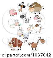 Poster, Art Print Of Barnyard Animals