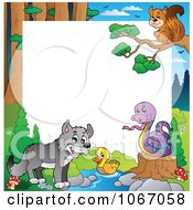 Clipart Forest Animal Frame 3 Royalty Free Vector Illustration by visekart