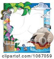 Poster, Art Print Of Parrot Pirate Frame 2