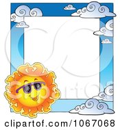 Clipart Summer Sun Frame Royalty Free Vector Illustration