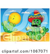 Poster, Art Print Of Friendly Mexican Cactus In The Desert