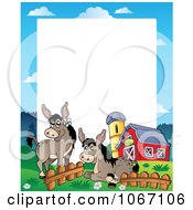 Poster, Art Print Of Barnyard Donkeys Frame