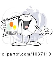 Poster, Art Print Of Happy Moodie Character Holding A Calendar