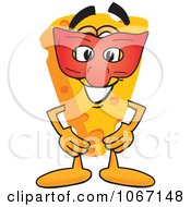 Clipart Cheese Mascot Wearing A Face Mask Royalty Free Vector Illustration