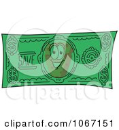 Poster, Art Print Of Cheese Mascot Dollar Bill - Royalty Free Vector Illustration