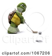 Poster, Art Print Of 3d Tortoise Golfing 3
