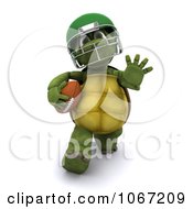 Poster, Art Print Of 3d Tortoise Playing Football 1
