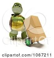 Clipart 3d Tortoise Delivering Boxes Royalty Free CGI Illustration