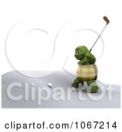 Poster, Art Print Of 3d Tortoise Golfing 2