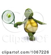 Poster, Art Print Of 3d Tortoise Playing Tennis 2