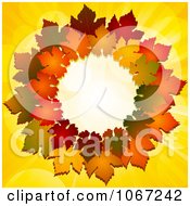 Poster, Art Print Of Thanksgiving Autumn Leaf Wreath