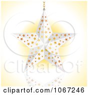 Clipart 3d White Star Hanging Lantern Royalty Free Vector Illustration by elaineitalia