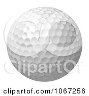 Clipart 3d Golf Ball Royalty Free Vector Illustration