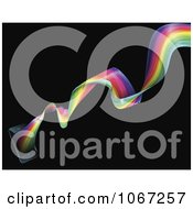 Clipart 3d Cell Phone With Rainbow Waves Royalty Free Vector Illustration