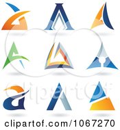 Clipart Letter A Logos Royalty Free Vector Illustration by cidepix #COLLC1067270-0145