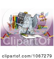 Poster, Art Print Of Student Elephant In Math Class