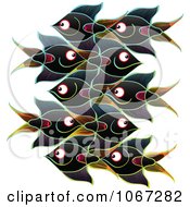 Poster, Art Print Of Schooling Fish Appearing To Fit Like A Puzzle