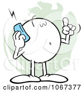 Poster, Art Print Of Informative Moodie Character Using A Cell Phone
