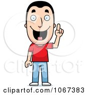 Clipart Happy Man With An Idea Royalty Free Vector Illustration
