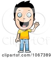 Poster, Art Print Of Happy Boy Waving