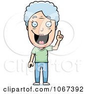 Clipart Happy Granny With An Idea Royalty Free Vector Illustration