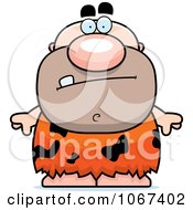 Clipart Pudgy Caveman Royalty Free Vector Illustration