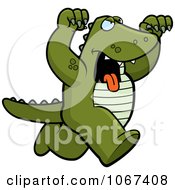 Poster, Art Print Of Ferocious Alligator Attacking