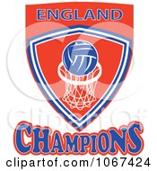 Clipart England Netball Champions Shield 1 Royalty Free Vector Illustration
