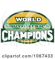 Clipart South Africa Ruby World Champions Sign Royalty Free Vector Illustration