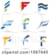 Poster, Art Print Of Letter F Logo Icons