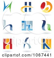 Poster, Art Print Of Letter H Logo Icons